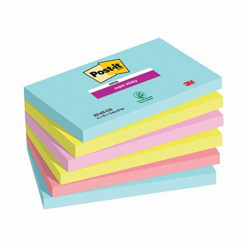 Post-It Super Sticky Notes 76x127mm Miami (Pack of 6)