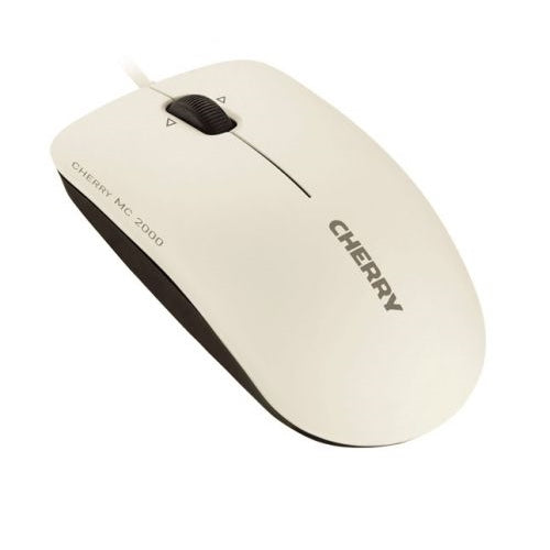 Cherry MC 2000 USB Wired Infra-red Mouse With Tilt Wheel Technology Pale Grey