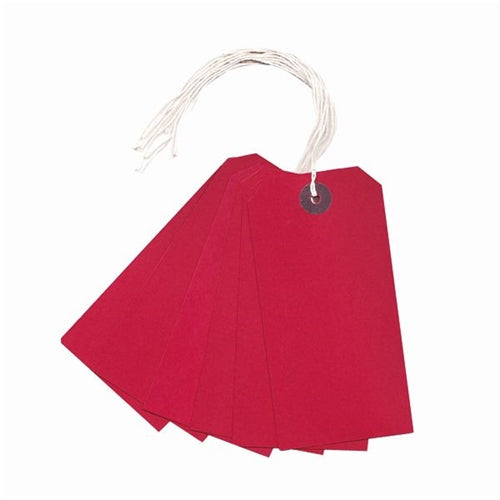 Strung Tag 120x60mm Red (Pack of 1000)