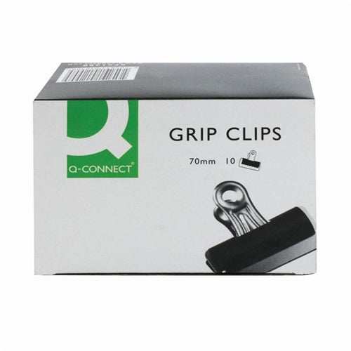 Q-Connect Grip Clip 70mm Black (Pack of 10)