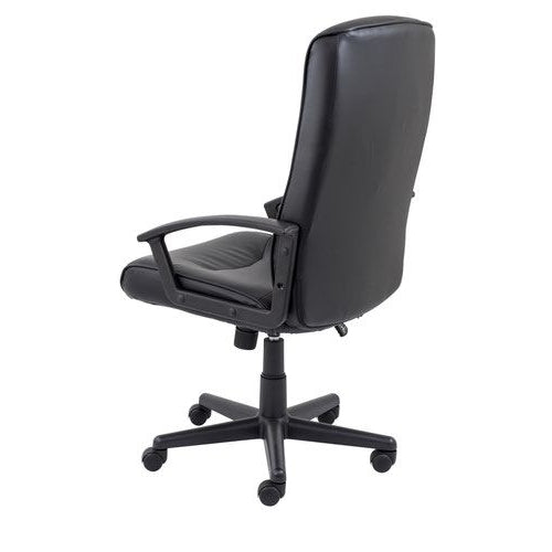 Jemini Hudson High Back Executive Chair 650x720x1050-1146mm Leather Look Black