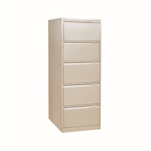 Bisley 5 Drawer Filing Cabinet 470x622x1511mm Goose Grey