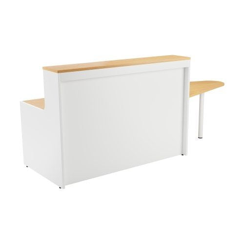 Jemini Reception Unit with Extension 1600x800x740mm Nova Oak/White