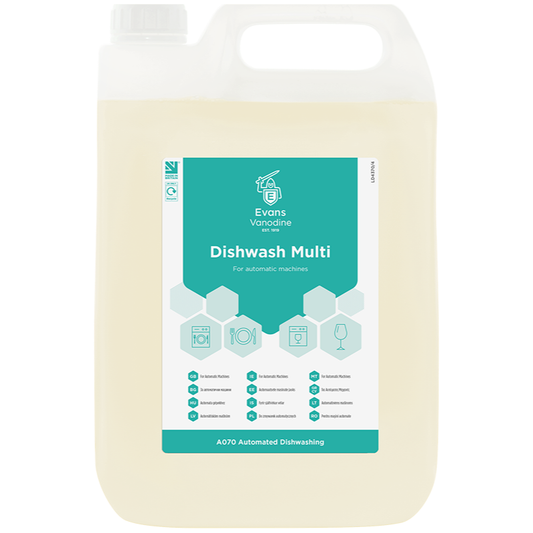 Dishwash Multi 5L - low foaming dishwashing detergent.