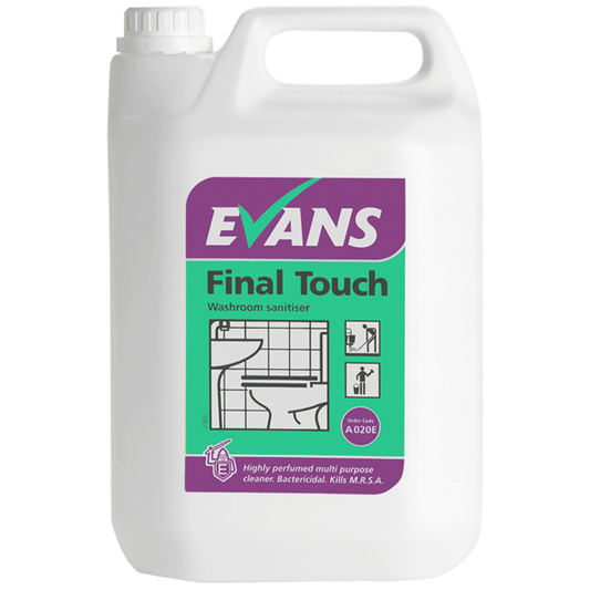 Final Touch 5L - highly perfumed bactericidal washroom cleaner.