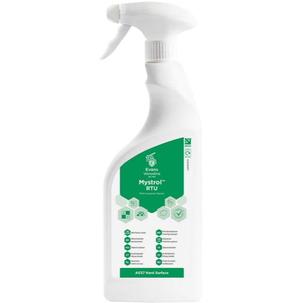 Mystrol 750ml (x6) - concentrated, high-performing, multi-purpose cleaner.