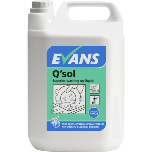 Q Sol 5L - - for the manual cleaning of crockery, glassware and kitchen utensils.