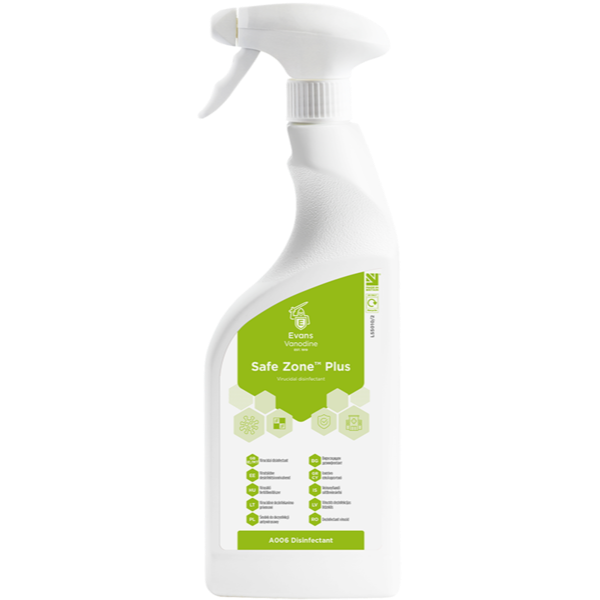 Safe Zone Plus 750ml (x6) - disinfectant cleaner.